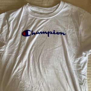 White Champion Tee